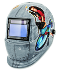 #41288 - Solar Powered Auto Darkening Welding Helment; Pin Up Girl Graphics - Top Tool & Supply