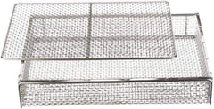 Marlin Steel Wire Products - 11" Deep, Rectangular Stainless Steel Mesh Basket - 16" Wide x 3" High - Top Tool & Supply