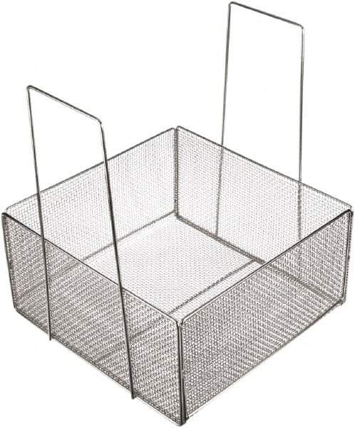 Marlin Steel Wire Products - 18" Deep, Rectangular Stainless Steel Mesh Basket - 18" Wide x 9" High - Top Tool & Supply