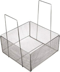 Marlin Steel Wire Products - 18" Deep, Rectangular Stainless Steel Mesh Basket - 18" Wide x 9" High - Top Tool & Supply