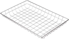 Marlin Steel Wire Products - 12" Deep, Rectangular Steel Wire Basket - 18" Wide x 2" High - Top Tool & Supply