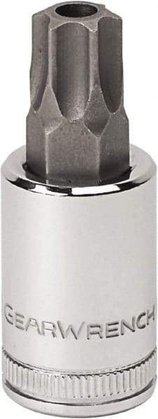 GearWrench - 1/4" Drive, T7 Torx Bit Socket - 1-17/32" OAL, 0.984" Bit Length, Tamper Resistant - Top Tool & Supply