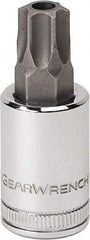 GearWrench - 1/4" Drive, T10 Torx Bit Socket - 1-17/32" OAL, 0.984" Bit Length, Tamper Resistant - Top Tool & Supply