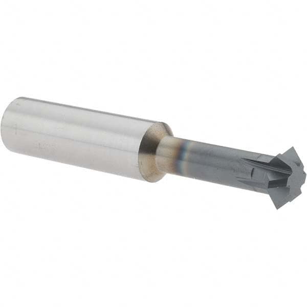 Accupro - 5/8° 5/8" Cut Diam, 0.25" Cut Width, 5/8" Shank, Solid Carbide Double-Angle Cutter - Top Tool & Supply