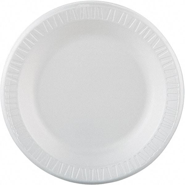 DART - Foam Dinnerware Plate, 10-1/4" - White - Top Tool & Supply