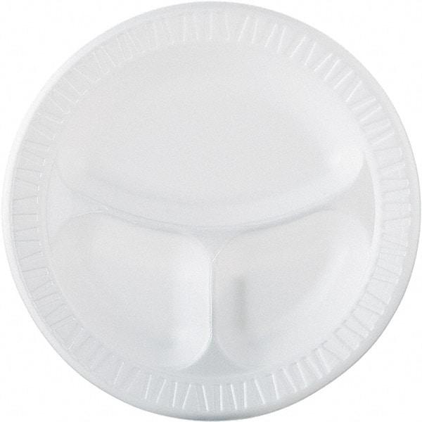 DART - Dart Famous Service Dinnerware, 3-Compartment Plate, 10 1/4" - White - Top Tool & Supply