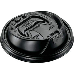 DART - Hot Cup Lids, 12-24 oz Cups - Black - Top Tool & Supply