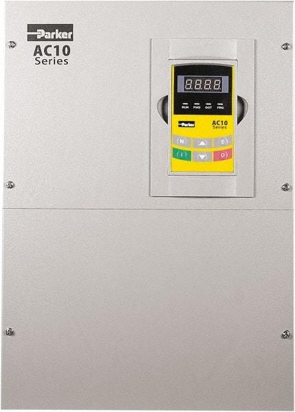 Parker - Three Phase, 460 Volt, 50 hp, Variable Frequency Drive - 12.4" Wide x 9.21" Deep x 18" High, IP20 - Top Tool & Supply