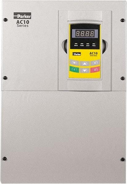 Parker - Three Phase, 460 Volt, 60 hp, Variable Frequency Drive - 12.4" Wide x 9.21" Deep x 18" High, IP20 - Top Tool & Supply