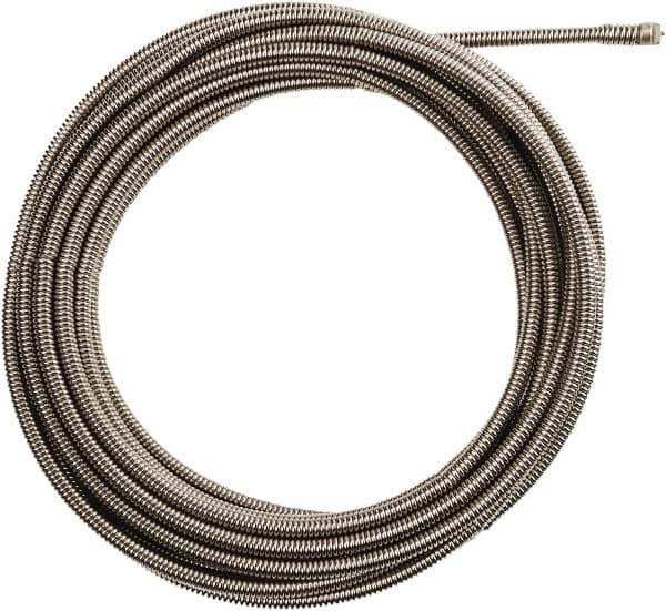 Milwaukee Tool - 3/8" x 25' Drain Cleaning Machine Cable - Inner Core, 1-1/4" to 2-1/2" Pipe, Use with Milwaukee M18 Drain Snakes - Top Tool & Supply