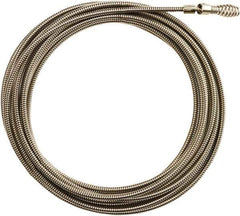 Milwaukee Tool - 5/16" x 25' Drain Cleaning Machine Cable - Inner Core Drophead, 1-1/4" to 2-1/2" Pipe, Use with Milwaukee M18 Drain Snakes - Top Tool & Supply