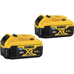 DeWALT - 20 Volt Lithium-Ion Power Tool Battery - 5 Ahr Capacity, 1 hr Charge Time, Series 20V Max - Top Tool & Supply