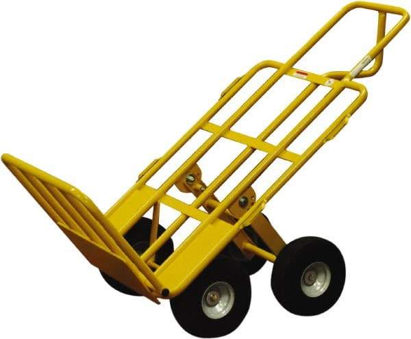 Snap-Loc - 750 Lb Capacity 52" OAH Hand Truck - Loop Handle, Steel, Pneumatic Wheels - Top Tool & Supply