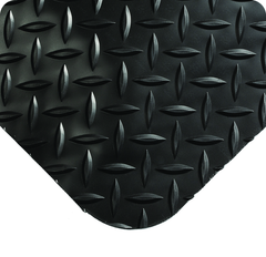 UltraSoft Diamond-Plate 3' x 75' Black Work Mat - Top Tool & Supply