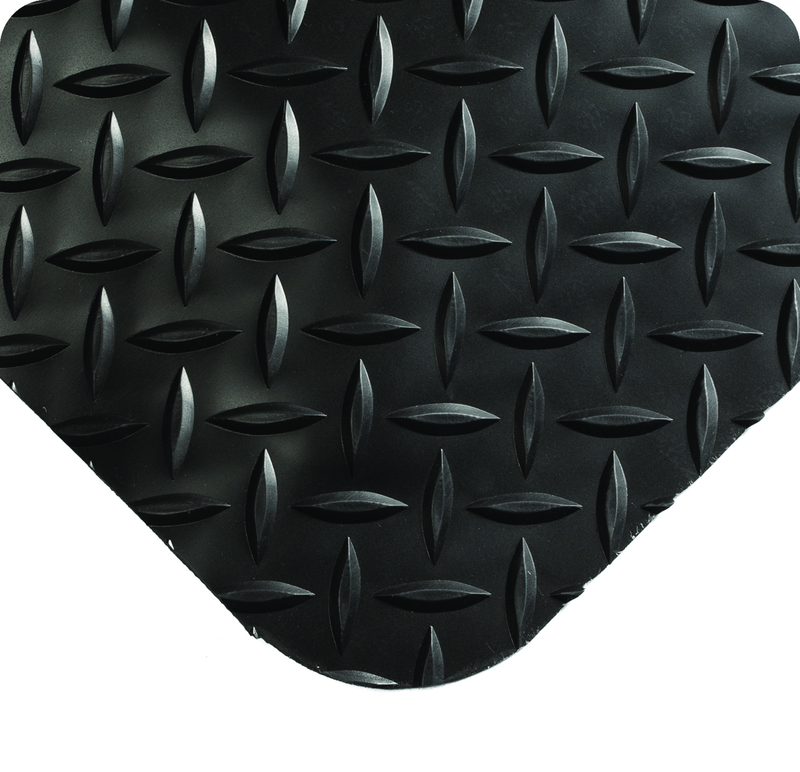 UltraSoft Diamond Plate Floor Mat - 2' x 3' x 15/16" Thick - (Black Diamond Plate) - Top Tool & Supply