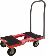 Snap-Loc - 1,500 Lb Capacity Steel Convertible Hand Truck - Polyethylene/Polypropylene Plastic Deck, 20-1/2" OAW, 32" Platform Length x 9-1/2" Platform Height, Rubber Casters - Top Tool & Supply