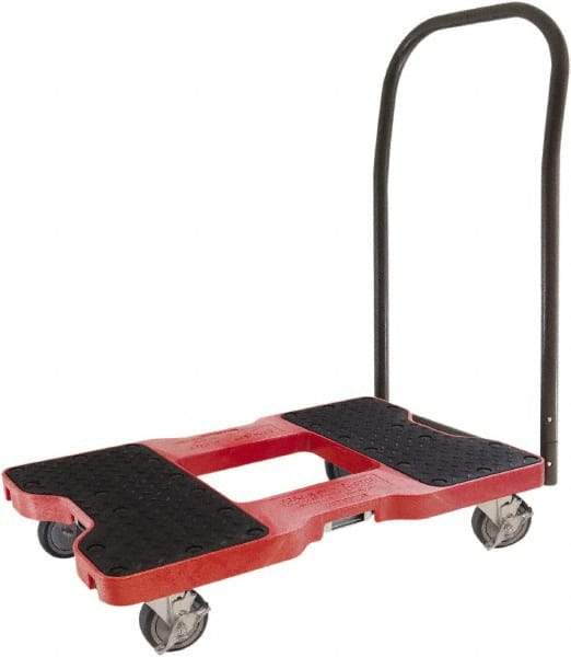 Snap-Loc - 1,500 Lb Capacity Steel Convertible Hand Truck - Polyethylene/Polypropylene Plastic Deck, 20-1/2" OAW, 32" Platform Length x 7" Platform Height, Polyurethane Casters - Top Tool & Supply