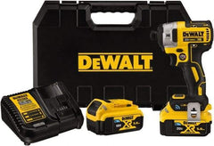 DeWALT - 20 Volt, 1/4" Drive, 152 Ft/Lb Torque, Cordless Impact Driver - Pistol Grip Handle, 3250 RPM, 2 Lithium-Ion Batteries Included - Top Tool & Supply