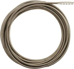 Milwaukee Tool - 1/4" x 25' Drain Cleaning Machine Cable - Inner Core Bulb Auger, 1-1/4" to 2-1/2" Pipe, Use with Milwaukee Drain Cleaning Tools - Top Tool & Supply