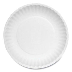 AJM Packaging Corporation - Paper Plates, 6" Diam, White, Bulk Pack, 1000/Carton - Top Tool & Supply