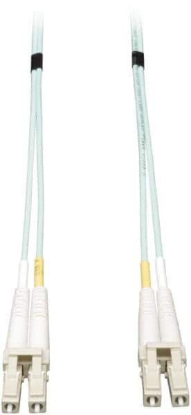 Tripp-Lite - 65' Long, LC/LC Head, Multimode Fiber Optic Cable - Aqua, Use with LAN - Top Tool & Supply