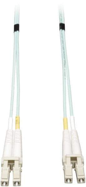 Tripp-Lite - 82' Long, LC/LC Head, Multimode Fiber Optic Cable - Aqua, Use with LAN - Top Tool & Supply