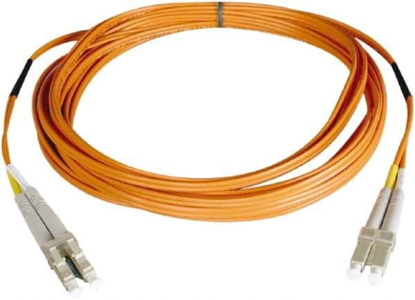 Tripp-Lite - 50' Long, LC/LC Head, Multimode Fiber Optic Cable - Aqua, Use with LAN - Top Tool & Supply