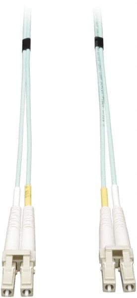 Tripp-Lite - 50' Long, LC/LC Head, Multimode Fiber Optic Cable - Aqua, Use with LAN - Top Tool & Supply