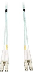 Tripp-Lite - 50' Long, LC/LC Head, Multimode Fiber Optic Cable - Aqua, Use with LAN - Top Tool & Supply