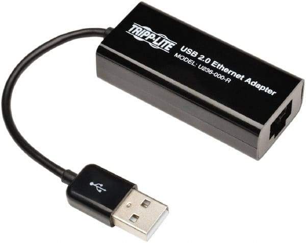 Tripp-Lite - Network Adapter - USB A Male Connector, Black, Use with 10/100Mbps Network - Top Tool & Supply