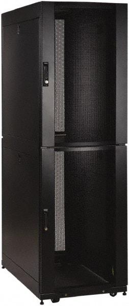 Tripp-Lite - 23.63" Overall Width x 42" Rack Height x 43" Overall Depth Data Cable Enclosure - 3,000 Lb Capacity, Black - Top Tool & Supply