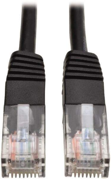 Tripp-Lite - Cat5e, 24 AWG, 8 Wires, 550 MHz, Unshielded Network & Ethernet Cable - Black, PVC, 50' OAL - Top Tool & Supply