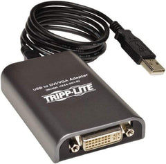 Tripp-Lite - External Multi-Monitor Video Card - USB Connector, Black, Use with Cabling and Video Applications - Top Tool & Supply