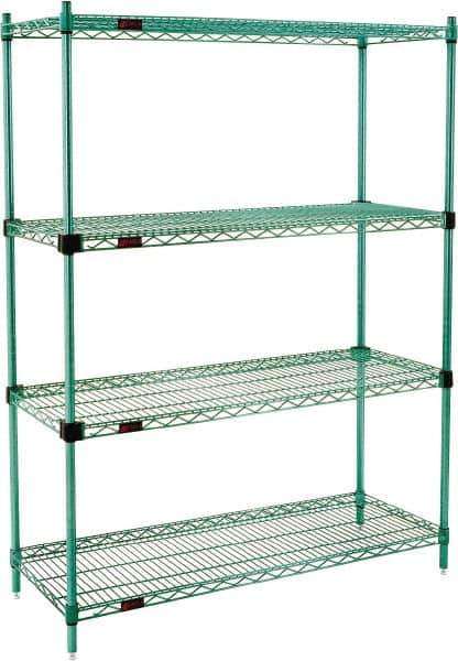 Eagle MHC - 4 Shelf Eagle MHC Wire Shelving - Starter Unit - 60" Wide x 24" Deep x 74" High, - Top Tool & Supply