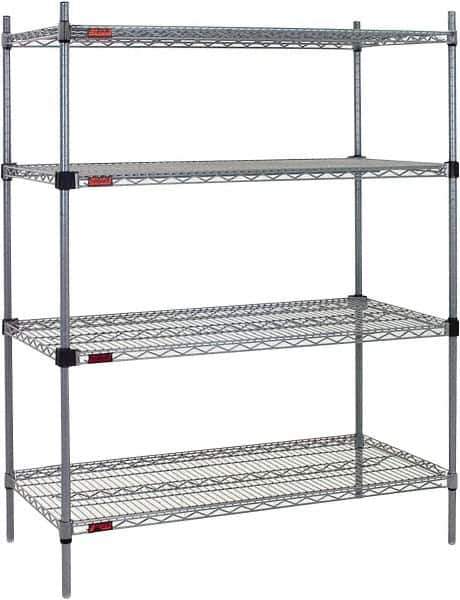 Eagle MHC - 4 Shelf Eagle MHC Wire Shelving - Starter Unit - 48" Wide x 24" Deep x 74" High, - Top Tool & Supply