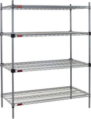 Eagle MHC - 4 Shelf Eagle MHC Wire Shelving - Starter Unit - 48" Wide x 24" Deep x 74" High, - Top Tool & Supply