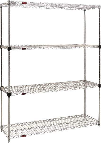 Eagle MHC - 4 Shelf Eagle MHC Wire Shelving - Starter Unit - 36" Wide x 24" Deep x 74" High, - Top Tool & Supply