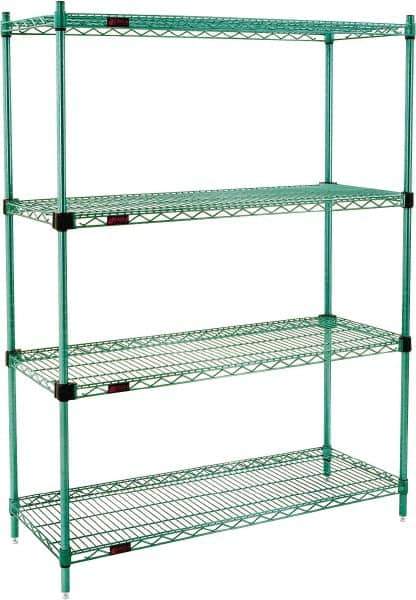 Eagle MHC - 4 Shelf Eagle MHC Wire Shelving - Starter Unit - 48" Wide x 18" Deep x 74" High, - Top Tool & Supply