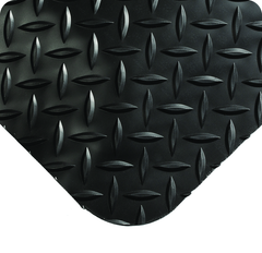 Diamond-Plate SpongeCote 6' x 75' Black Work Mat - Top Tool & Supply