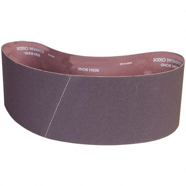 Norton - 6" Wide x 48" OAL, 120 Grit, Aluminum Oxide Abrasive Belt - Aluminum Oxide, Coated, X Weighted Cloth Backing - Top Tool & Supply