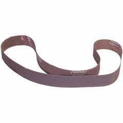 Norton - 2" Wide x 72" OAL, 220 Grit, Aluminum Oxide Abrasive Belt - Aluminum Oxide, Coated, X Weighted Cloth Backing - Top Tool & Supply