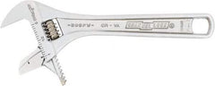 Channellock - 1-1/16" Jaw Capacity, 6" Standard Adjustable Wrench - Chrome Vanadium Steel, Chrome Finish, 6-3/8" OAL - Top Tool & Supply