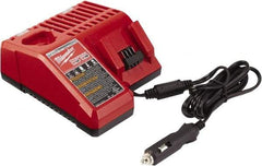 Milwaukee Tool - 12 & 18 Volt, 1 Battery Lithium-Ion Power Tool Charger - 3 hr to Charge, Vehicle Outlet Power Source - Top Tool & Supply