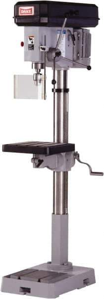 Dake - 18" Swing, Step Pulley Drill Press - 9 Speed, 2 hp, Single Phase - Top Tool & Supply