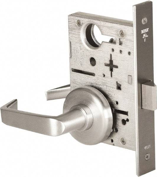 Stanley - Passage Lever Lockset for 1-3/8 to 1-3/4" Thick Doors - 2-3/8 to 2-3/4" Back Set, Brass, Satin Chrome Finish - Top Tool & Supply