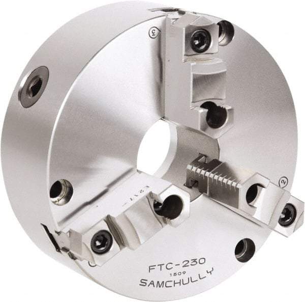 Samchully - 3 Jaw, 810mm Diam, Self Centering Manual Lathe Chuck - Front Mount, Adjustable, 375mm Through Hole Diam, Forged Steel - Top Tool & Supply