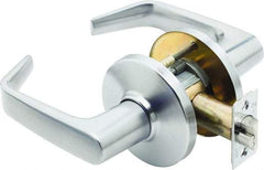 Stanley - Grade 1 Passage Lever Lockset - 2-3/4" Back Set, Zinc, Satin Chrome Finish - Top Tool & Supply