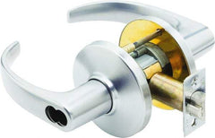 Stanley - Grade 1 Storeroom Lever Lockset - 2-3/4" Back Set, Zinc, Satin Chrome Finish - Top Tool & Supply