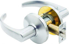 Stanley - Grade 1 Passage Lever Lockset - 2-3/4" Back Set, Zinc, Satin Chrome Finish - Top Tool & Supply