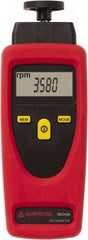 Amprobe - Accurate up to 0.02%, Contact and Noncontact Tachometer - 8 Inch Long x 9 Inch Wide x 1-3/4 Inch Meter Thick, 1 to 99,999 (Optical) and 19,999 (Mechanical) RPM Measurement - Top Tool & Supply